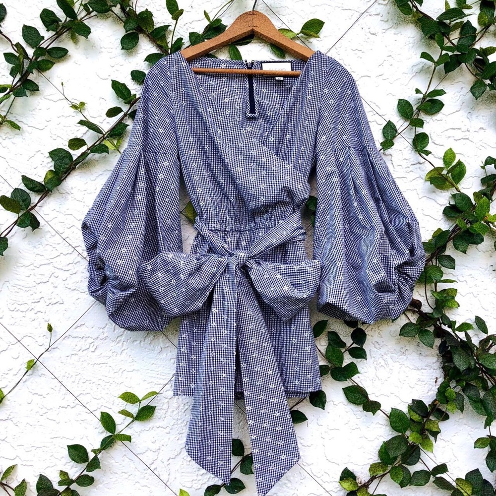 • Sana Gingham Romper •